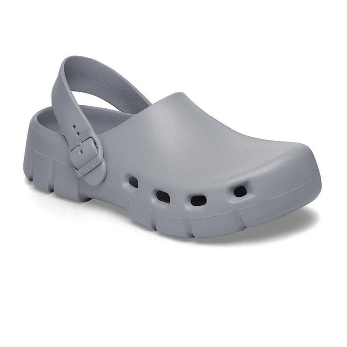Birkenstock 1027714 γκρι σαμπό με λουρί πίσω, σε γκρι χρώμα