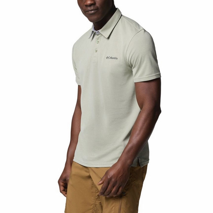 Καλοκαιρινά ανδρικά Polo Columbia σε πράσινο χρώμα, official product