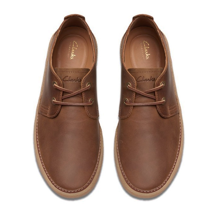 Η επάνω όψη από ανδρικά καφέ παπούτσια clarks clarkwood low 26176866