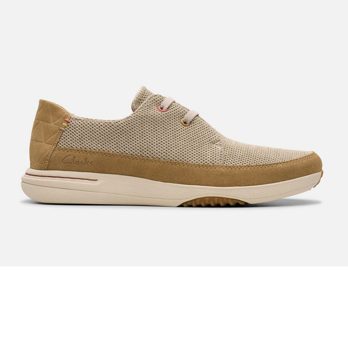 Clarks μπεζ παπούτσια υφασμάτινα χωρίς κορδόνια, για Καλοκαιρινή χρήση