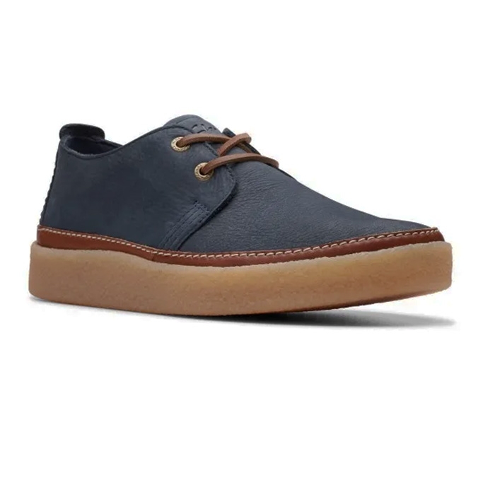 Παπούτσια Clarks ανδρικά clarkswood low μπλε με κορδόνια