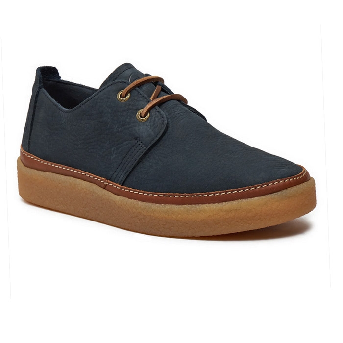 Παπούτσια Clarks ανδρικά clarkswood low 26176867, μπλε με κορδόνια