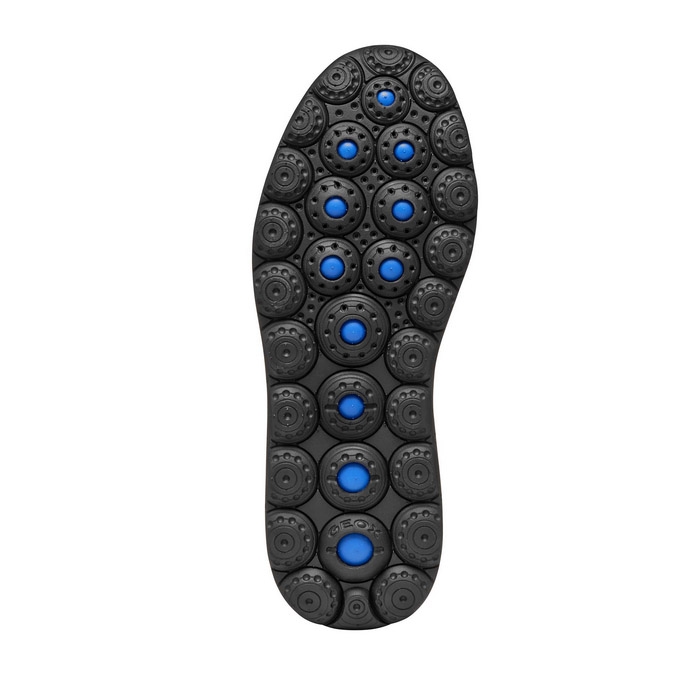 Ανδρικά παπούτσια sneakers Geox spherica plus σε μαύρο χρώμα, με ελαστικά κορδόνια