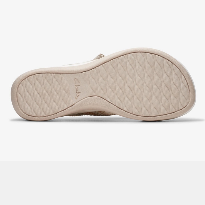 γυναικεία Καλοκαιρινά πέδιλα Clarks σε μπεζ χρώμα