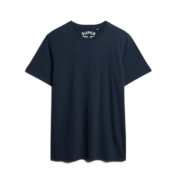Ανδρική Superdry μπλούζα σε σκούρο μπλε χρώμα και χαλαρή άνετη γραμμή.