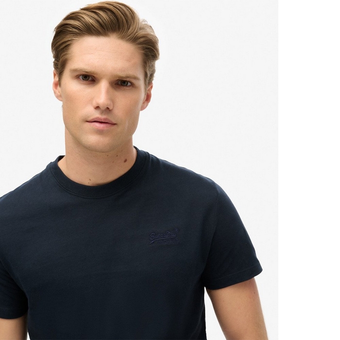 Ανδρική μπλε μπλούζα superdry 1011245 με λογότυπο