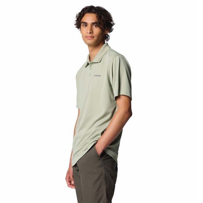 Polo μπλουζάκια ανδρικά Columbia σε ανοιχτό πράσινο