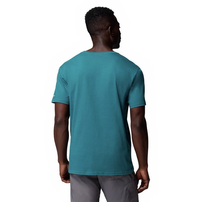 Ανδρικά βαμβακερά T Shirts Columbia σε πετρόλ χρώμα και στάμπα επάνω