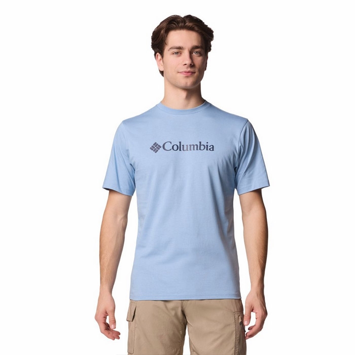 Κοντομάνικο Τ-Shirt columbia σε χαλαρή γραμμή και λογότυπο μπροστά