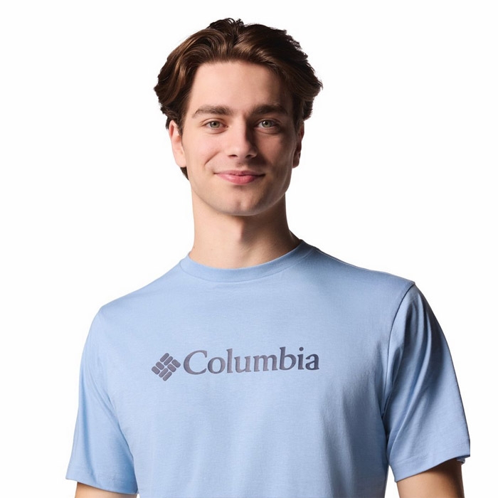Κοντομάνικο Τ-Shirt columbia σε χαλαρή γραμμή και λογότυπο μπροστά