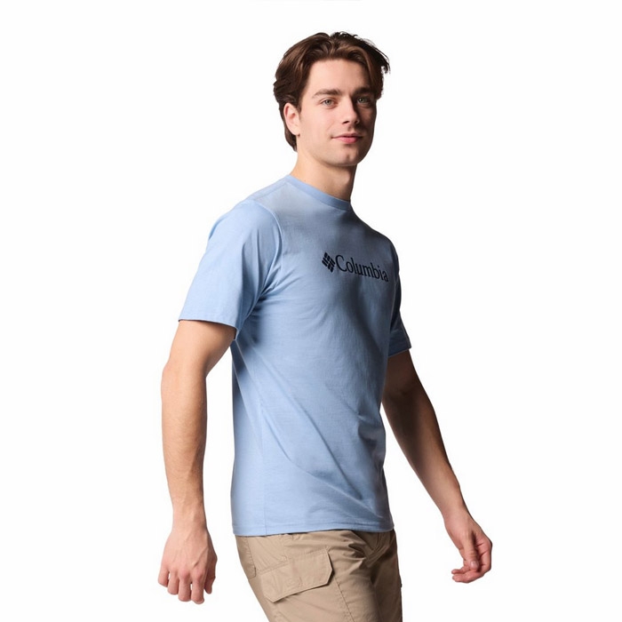 Κοντομάνικο Τ-Shirt columbia σε χαλαρή γραμμή και λογότυπο μπροστά