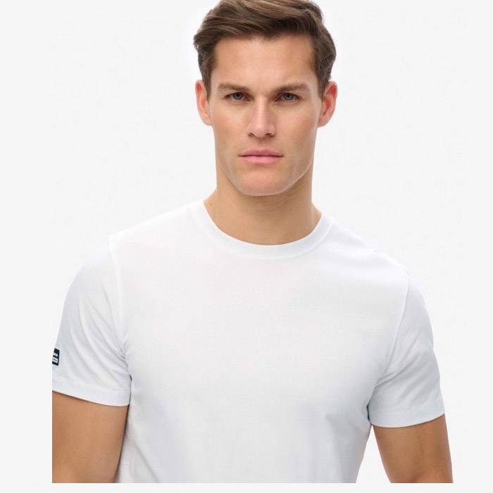 Μπλουζάκια ανδρικά Superdry σε λευκό χρώμα