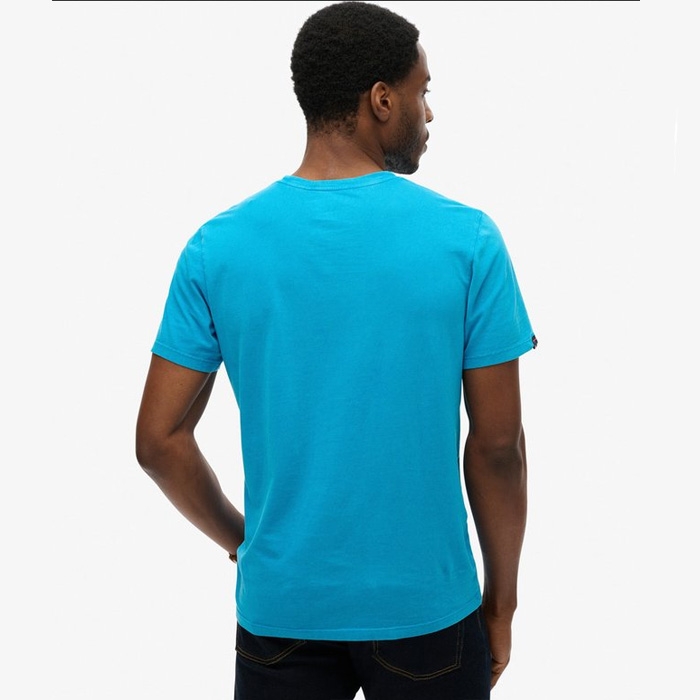T-shirts Superdry ανδρικά χωρίς καμία στάμπα, σε γαλάζιο