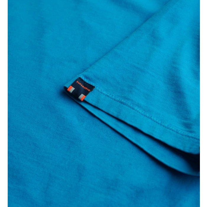 T-shirt Superdry ανδρικό χωρίς στάμπα, σε γαλάζιο
