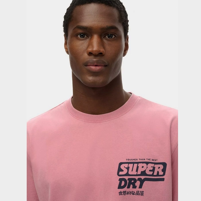 Superdry ανδρικό T Shirt με κοντό μανίκι και μεγάλη στάμπα πίσω στην πλάτη