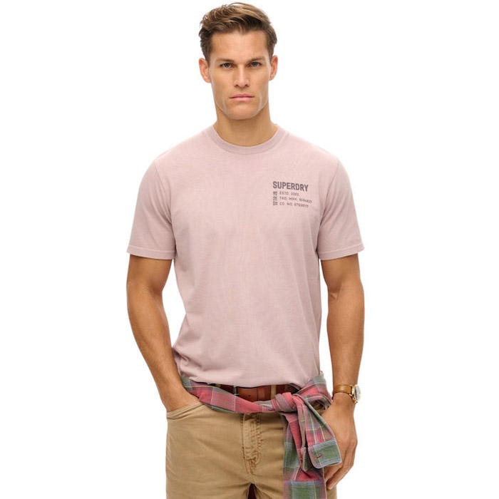 Κοντομάνικη μπλούζα ανδρική με λογότυπο superdry