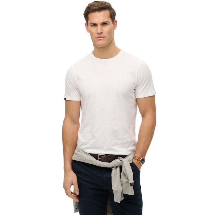 Λευκή μπλούζα Superdry κοντομάνικη