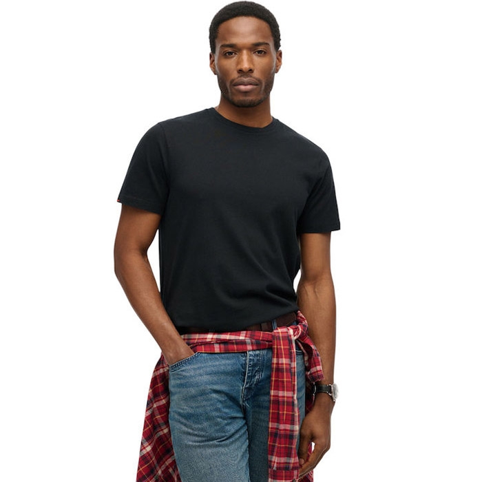 ΑΝΔΡΙΚΗ SUPERDRY ΜΑΥΡΗ ΜΠΛΟΥΖΑ CLASSIC ESSENTIAL JET BLACK