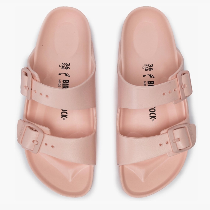 Πλαστικά γυναικεία σανδάλια birkenstock arizona σε απαλό ροζ
