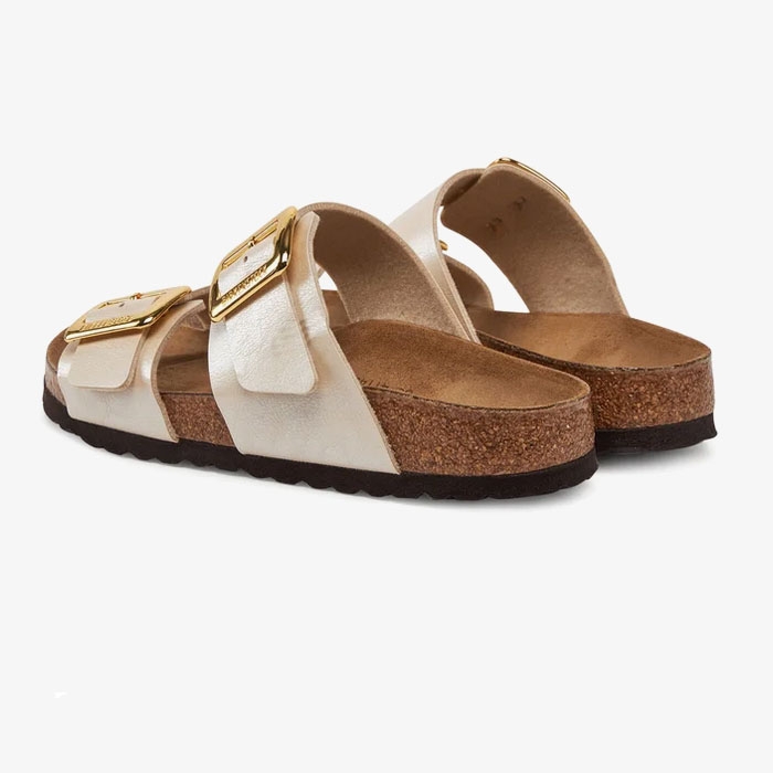 Σανδάλια Birkenstock Sydney με μεγάλες αγκράφες και χρώμα πέρλας