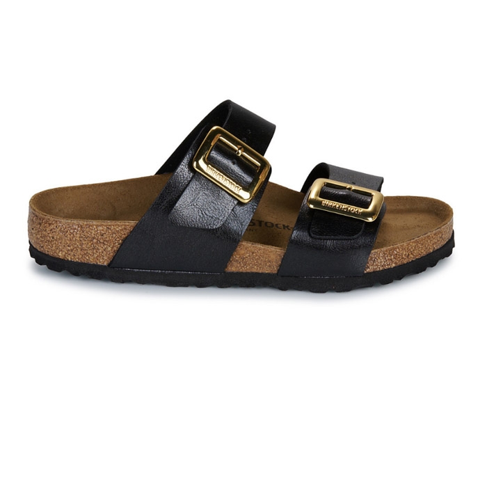 Γυναικεία birkenstock sydney με μεγάλες αγκράφες σε μαύρο χρώμα