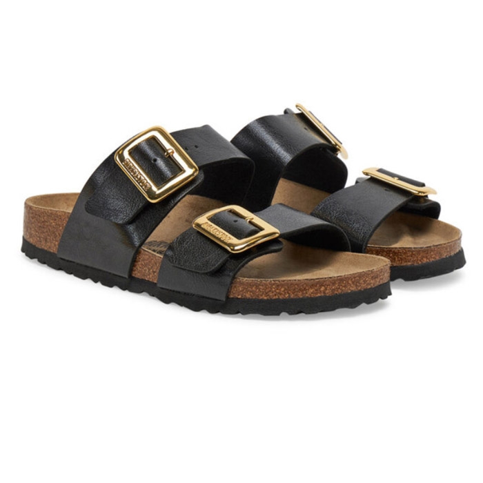 Γυναικεία birkenstock sydney με μεγάλες αγκράφες σε μαύρο χρώμα