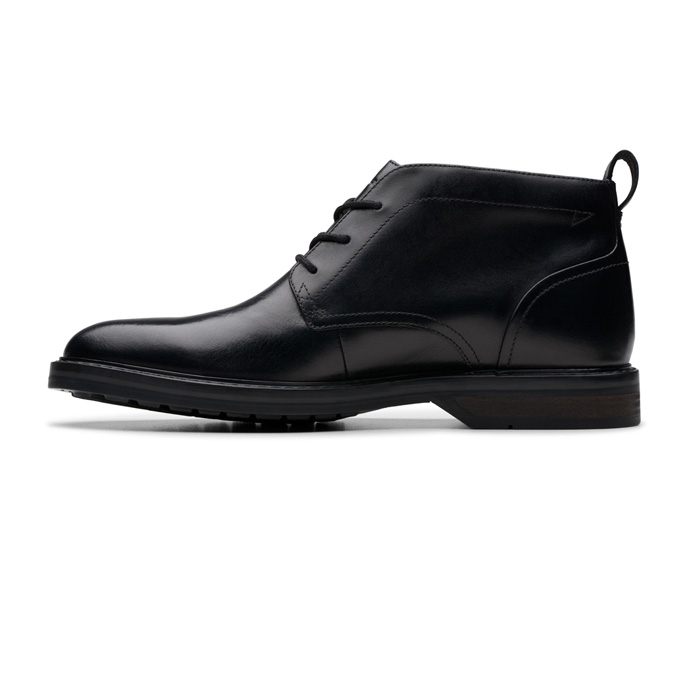 Clarks ανδρικά μποτάκια μαύρα Aldwin chukka 26179683