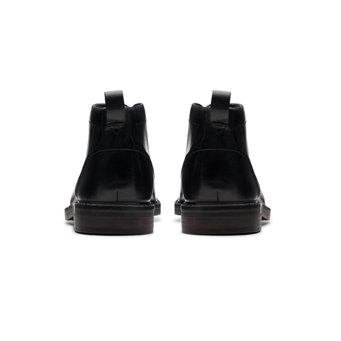Clarks ανδρικά μποτάκια μαύρα Aldwin chukka 26179683