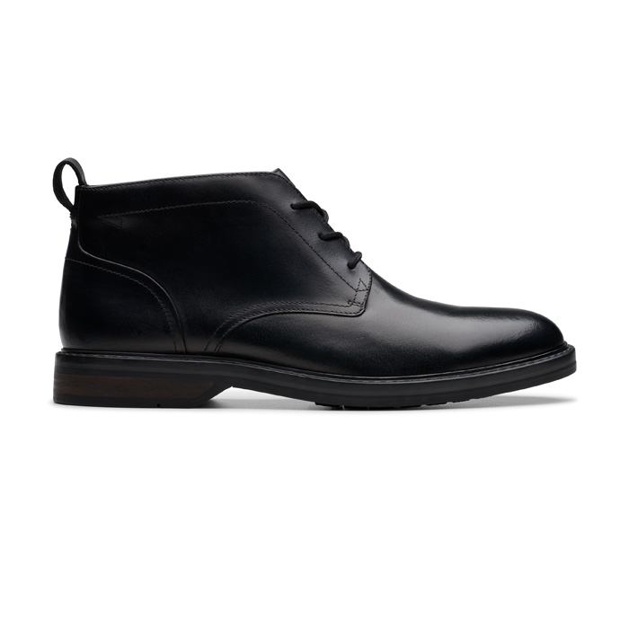 Clarks ανδρικά μποτάκια μαύρα Aldwin chukka 26179683