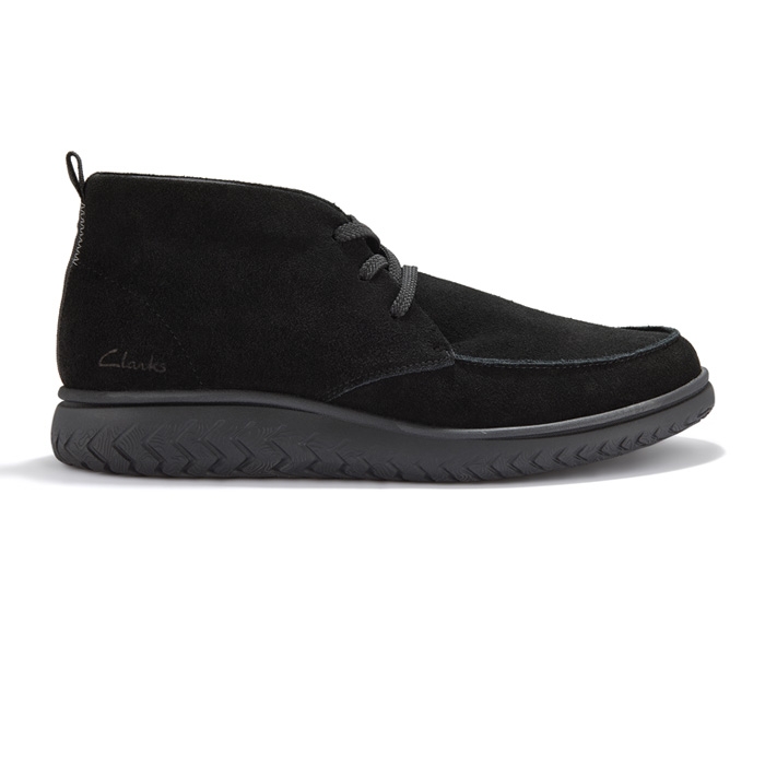 Clarks ανδρικά μαύρα μποτάκια relaxite moc suede 26184688