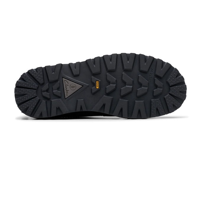 Μαύρα δερμάτινα ανδρικά παπούτσια Clarks Solsbury Lace 26179714