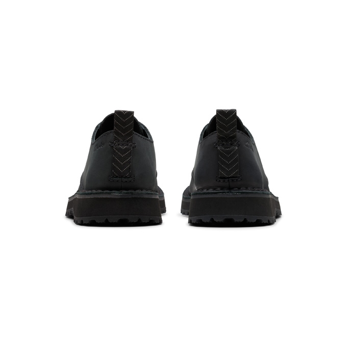 Μαύρα δερμάτινα ανδρικά παπούτσια Clarks Solsbury Lace 26179714
