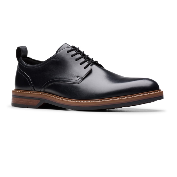 Ανδρικά παπούτσια casual clarks aldwin lace μαύρα 26183981