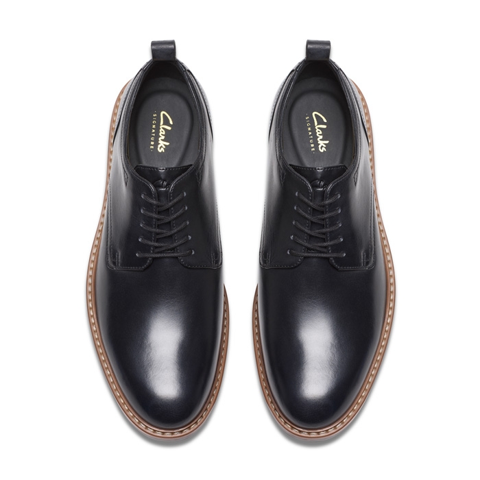 Ανδρικά παπούτσια casual clarks aldwin lace μαύρα 26183981