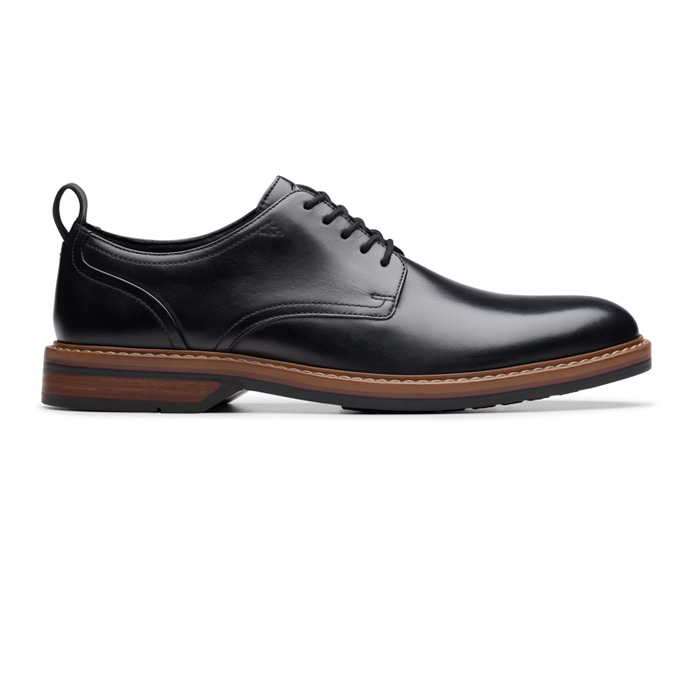 Ανδρικά παπούτσια casual clarks aldwin lace μαύρα 26183981