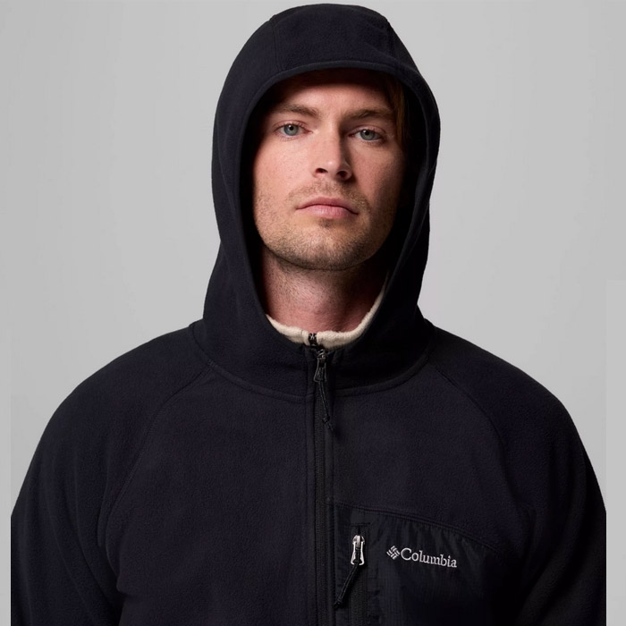 Ανδρικό φούτερ με κουκούλα columbia fast trek hooded σε μαύρο 2135701-010