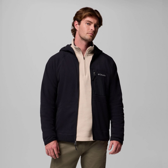 Ανδρικό φούτερ με κουκούλα columbia fast trek hooded σε μαύρο 2135701-010