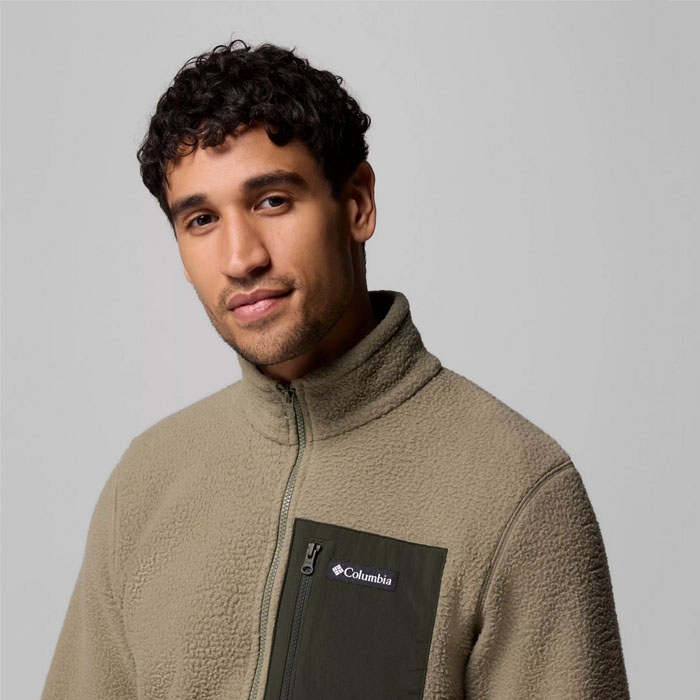 Ανδρικές columbia ζακέτες jasper ridge full zip σε πράσινο χρώμα.