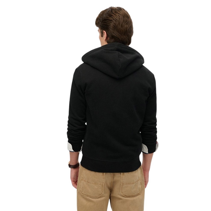 Μαύρο ανδρικό φούτερ Superdry με κουκούλα M2014128A-02A