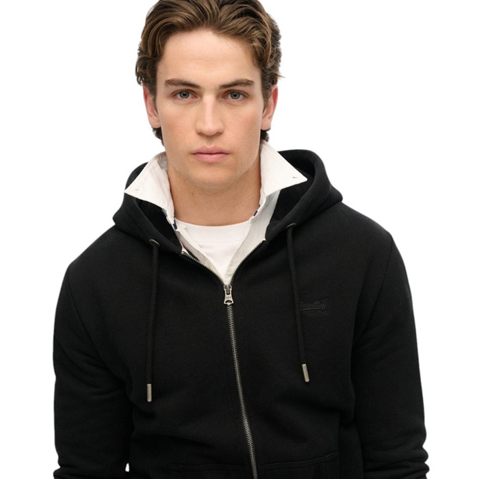 Μαύρο ανδρικό φούτερ Superdry με κουκούλα M2014128A-02A