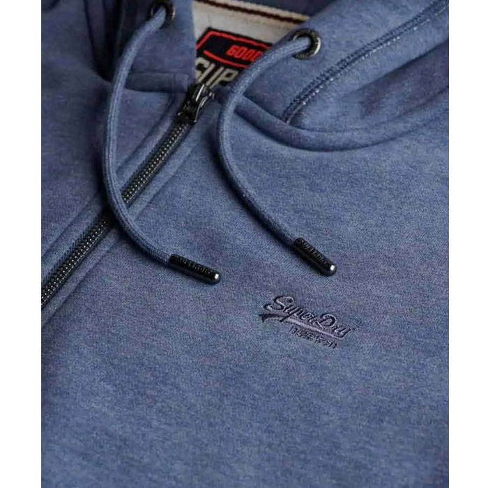 Ανδρικά μπλε τζιν φούτερ Superdry με λογότυπο M2014128A-2AY