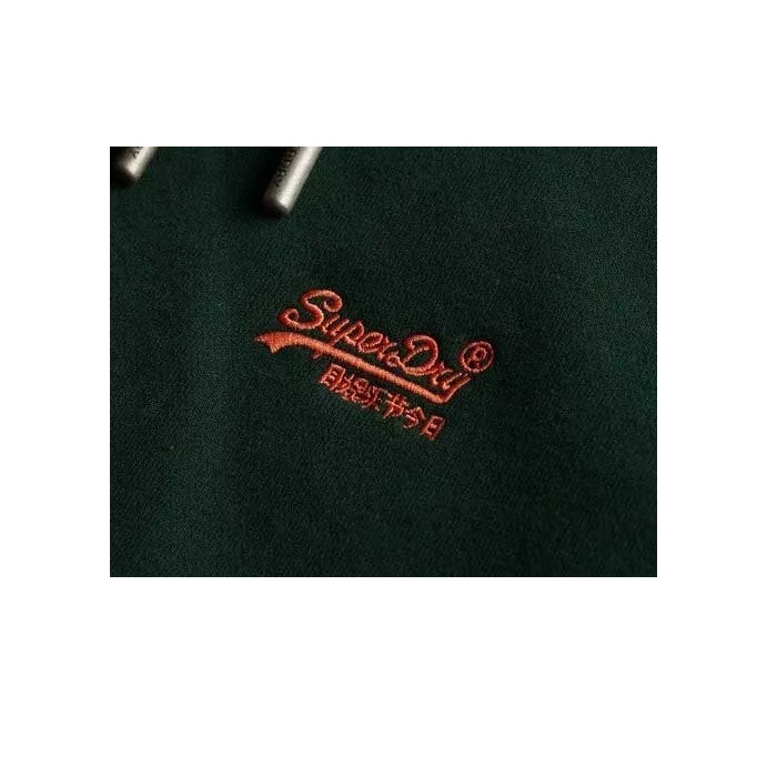Πράσινο φούτερ Superdry με κουκούλα και πορτοκαλί λογότυπο M2014128A-H7E