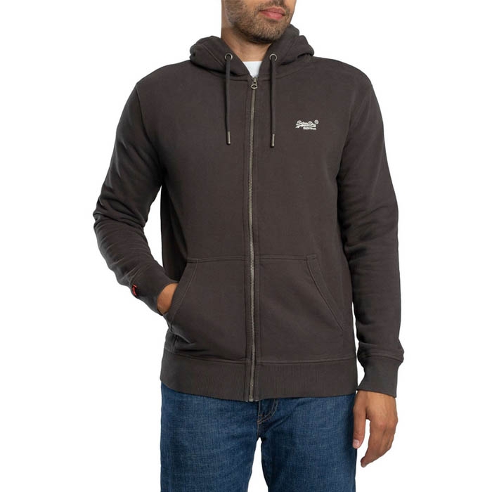 Superdry ανδρικά φούτερ με κουκούλα carbon black M2014128A-Q29
