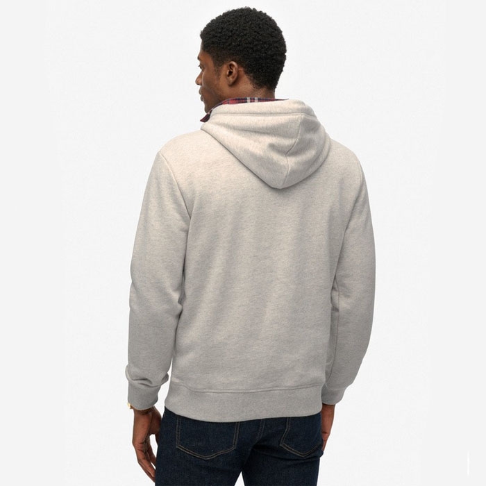 Superdry γκρι φούτερ ανδρικό με κουκούλα M2014404A-L1H straw grey marl