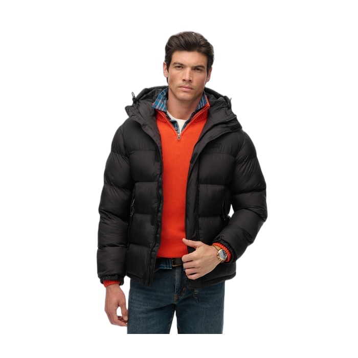 Ανδρικό μπουφάν Superdry με κουκούλα σε μαύρο M5012250A-02A