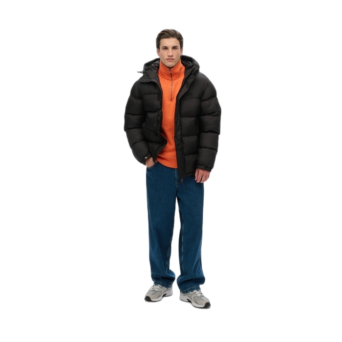 Ανδρικό μπουφάν Superdry με κουκούλα σε μαύρο M5012250A-02A