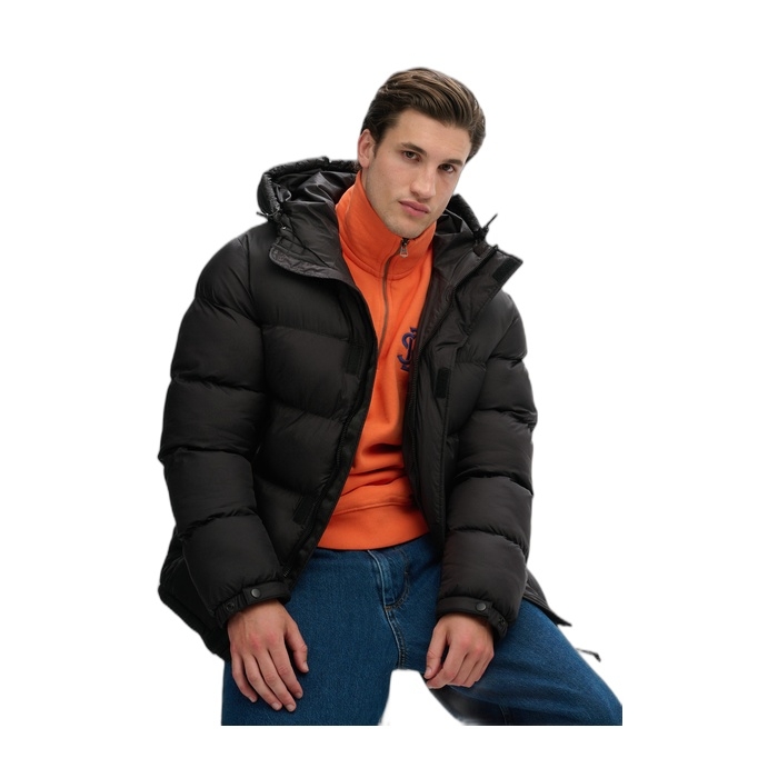 Ανδρικό μπουφάν Superdry με κουκούλα σε μαύρο M5012250A-02A