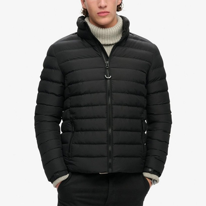 Ανδρικά μπουφάν Superdry fuji print padded σε μαύρο M5011757-02A