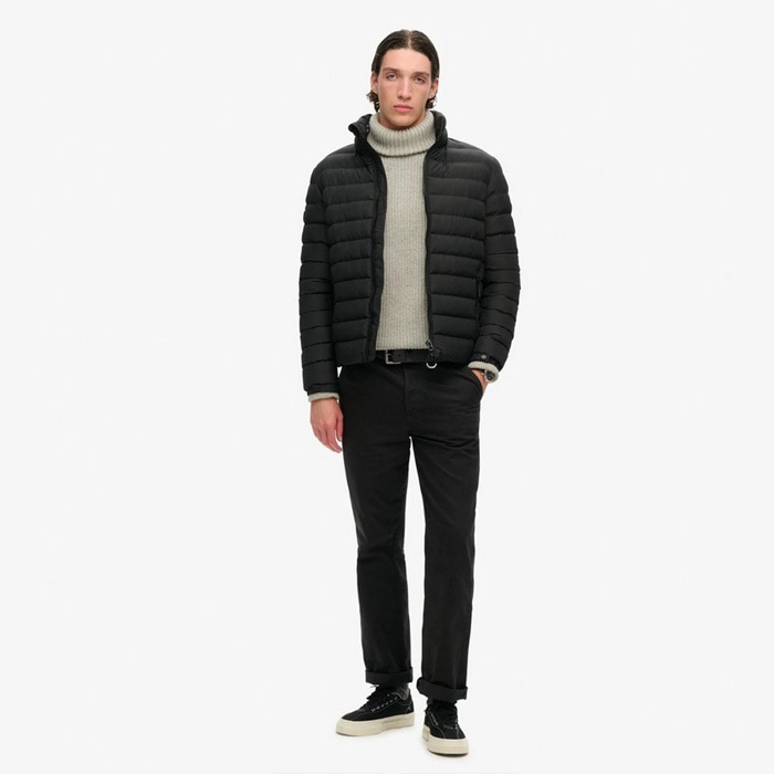 Ανδρικά μπουφάν Superdry fuji print padded σε μαύρο M5011757-02A