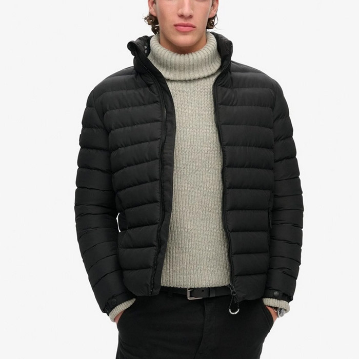 Ανδρικά μπουφάν Superdry fuji print padded σε μαύρο M5011757-02A